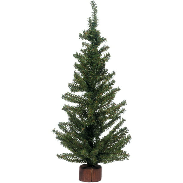 Darice Artificial Canadian Pine Tree with Wood Base 8 inch Tabletop  tips